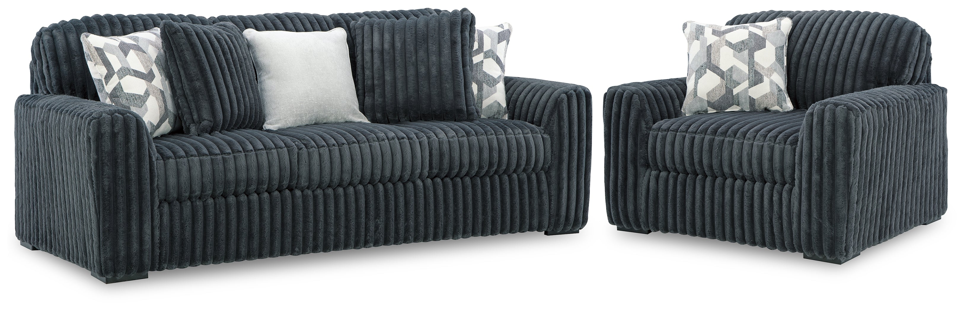 Best Deals Furniture - Ashley Furniture - Midnight-Madness Sofa and Oversized Chair - Sofa and Oversized Chair - 98105U3