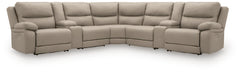 Best Deals Furniture - Ashley Furniture - Narwhal Place 7-Piece Reclining Sectional with Storage Consoles - 7-Piece Reclining Sectional with Storage Consoles - PC99201S34