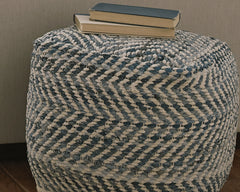 Best Deals Furniture - Ashley Furniture - Chevron Pouf - Pouf - A1000445