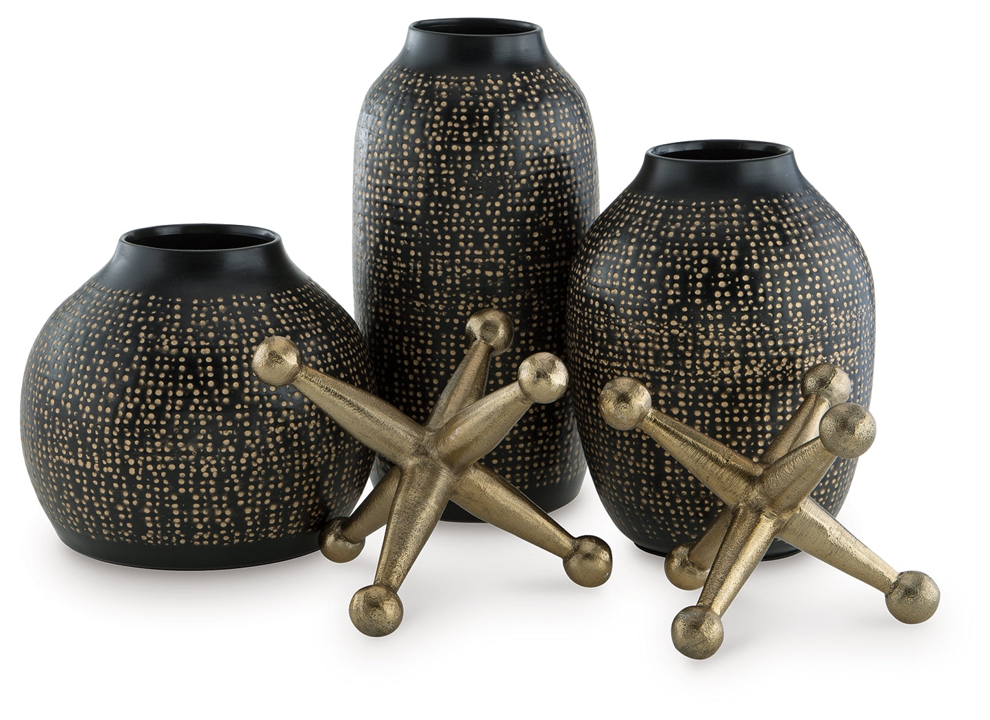 Best Deals Furniture - Ashley Furniture - Vinburn Accessory Set (Set of 5) - Accessory Set (5/CN) / Black/Gold Finish - A2C00212