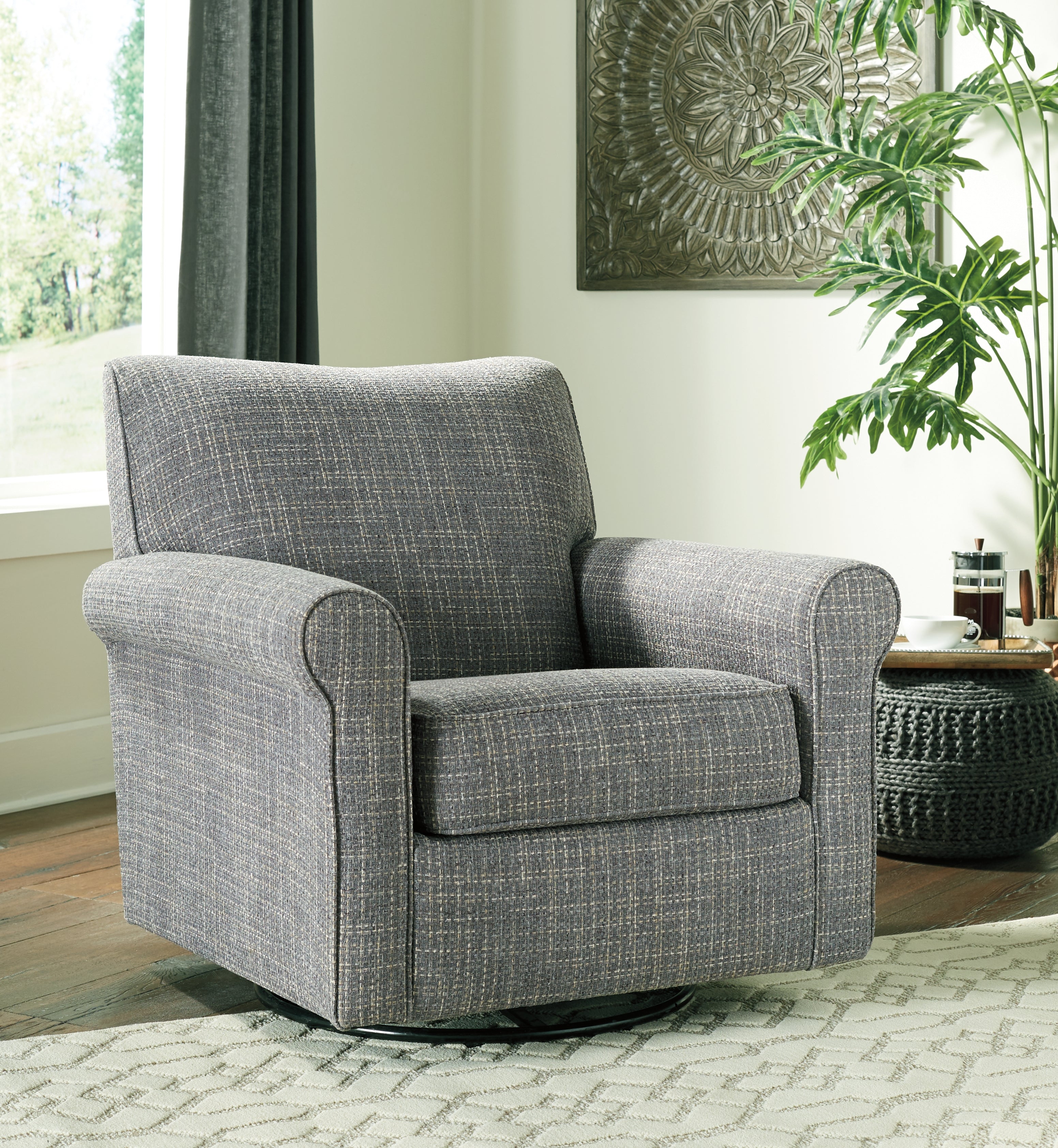 Best Deals Furniture - Ashley Furniture - Renley Accent Chair - Swivel Glider Accent Chair - A3000002