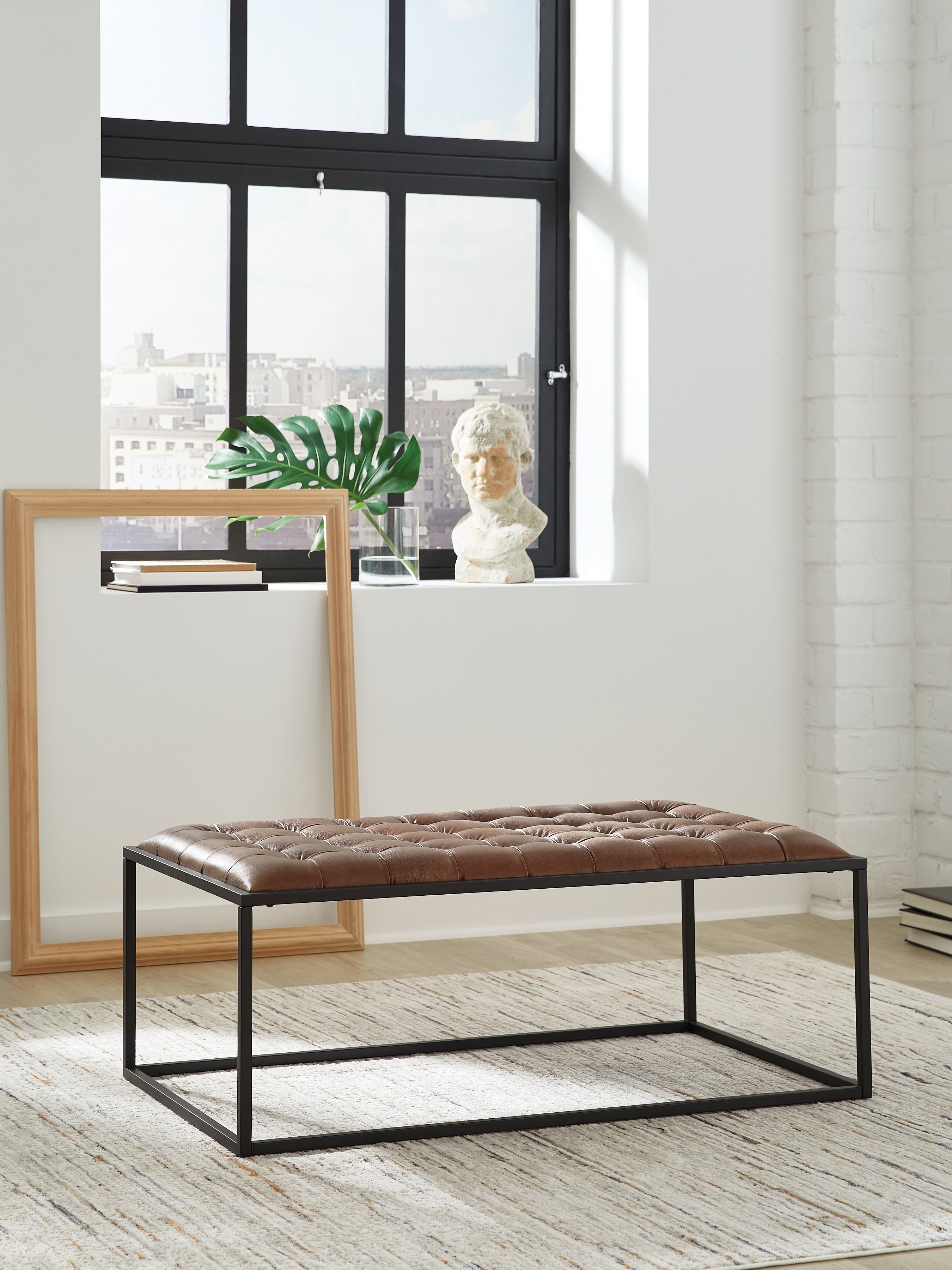 Best Deals Furniture - Ashley Furniture - Junsor Coffee Table Ottoman - Cocktail Ottoman - A3000826