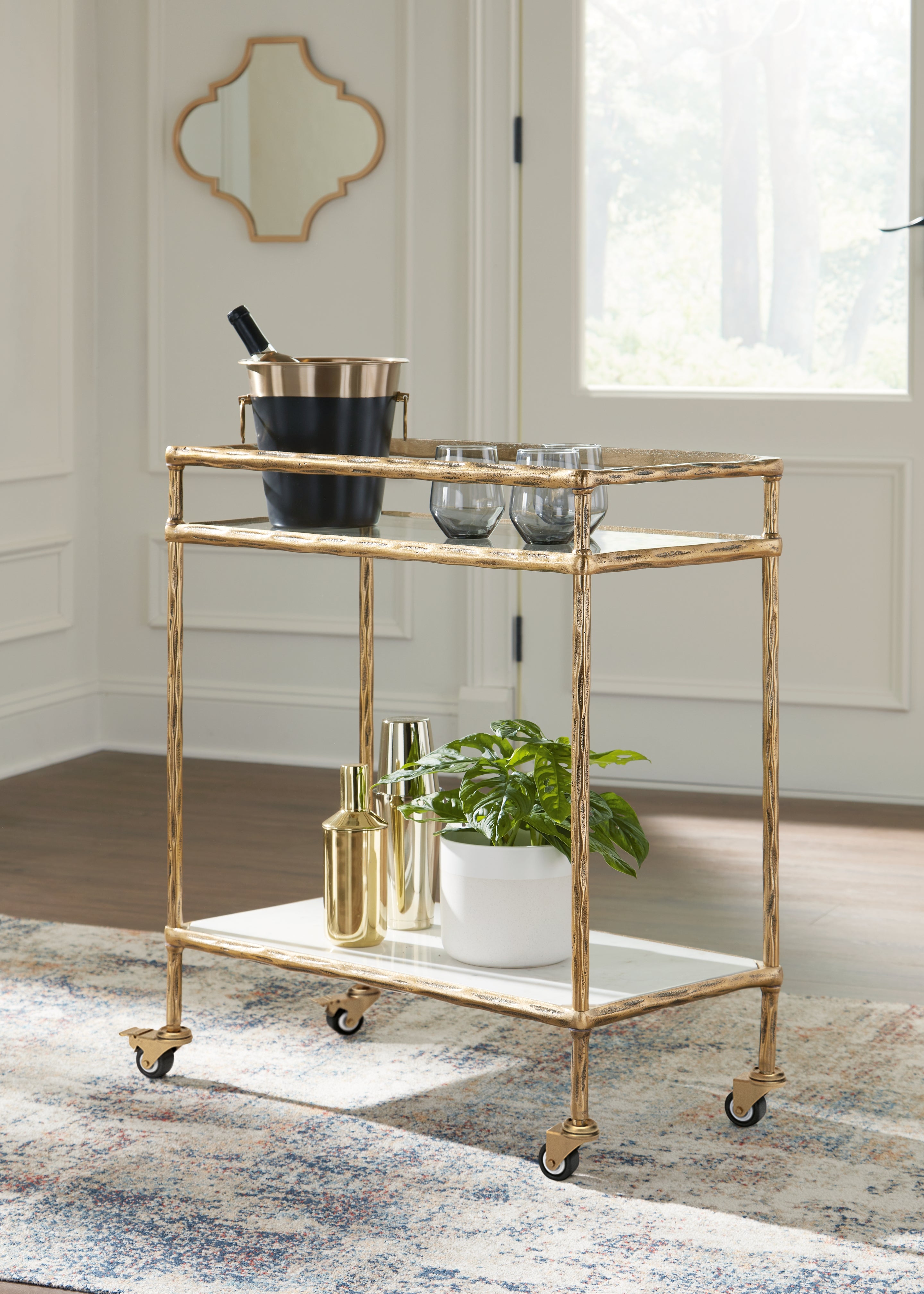 Best Deals Furniture - Ashley Furniture - Plattfield Bar Cart - Bar Cart - A4000625