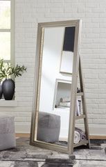 Best Deals Furniture - Ashley Furniture - Evesen Floor Standing Mirror with Storage - Floor Standing Mirror/Storage - A8010379