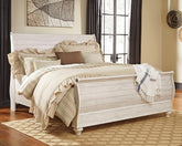 Best Deals Furniture - Ashley Furniture - Willowton King Sleigh Bed - King Sleigh Bed - B267B11