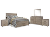 Best Deals Furniture - Ashley Furniture - Culverbach Queen Bed with Mirrored Dresser and 2 Nightstand - Queen Bed with Mirrored Dresser and 2 Nightstand - B070B11