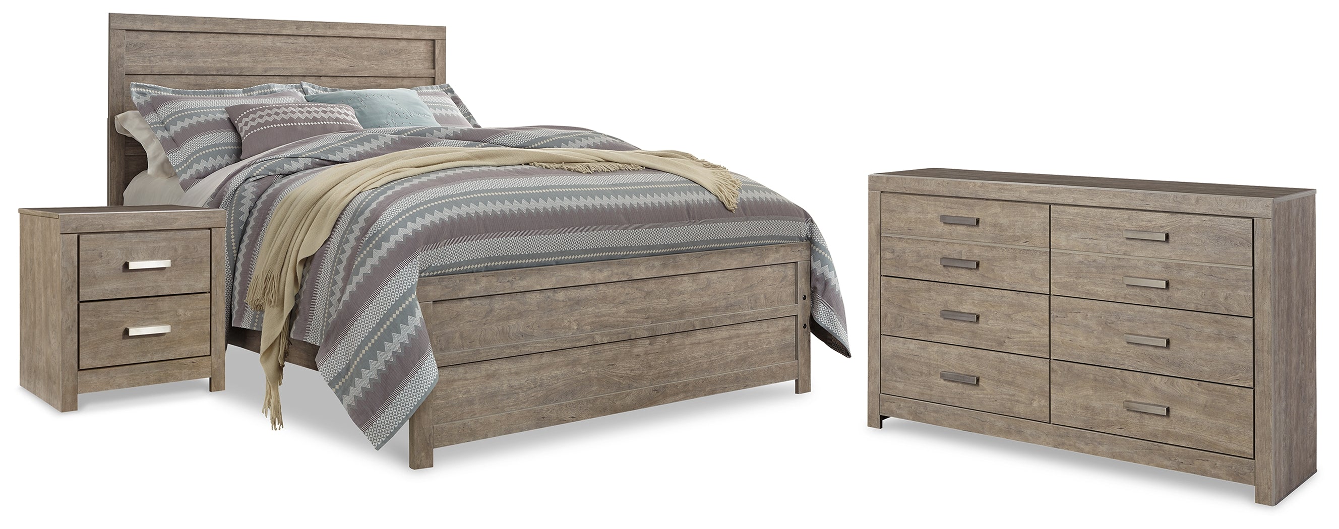 Best Deals Furniture - Ashley Furniture - Culverbach Queen Panel Bed, Dresser and Nightstand - Queen Panel Bed, Dresser and Nightstand - B070B31