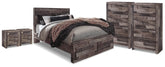 Best Deals Furniture - Ashley Furniture - Derekson Queen Storage Bed, 2 Chests and 2 Nightstands - Queen Storage Bed, 2 Chests and 2 Nightstands - B200B71