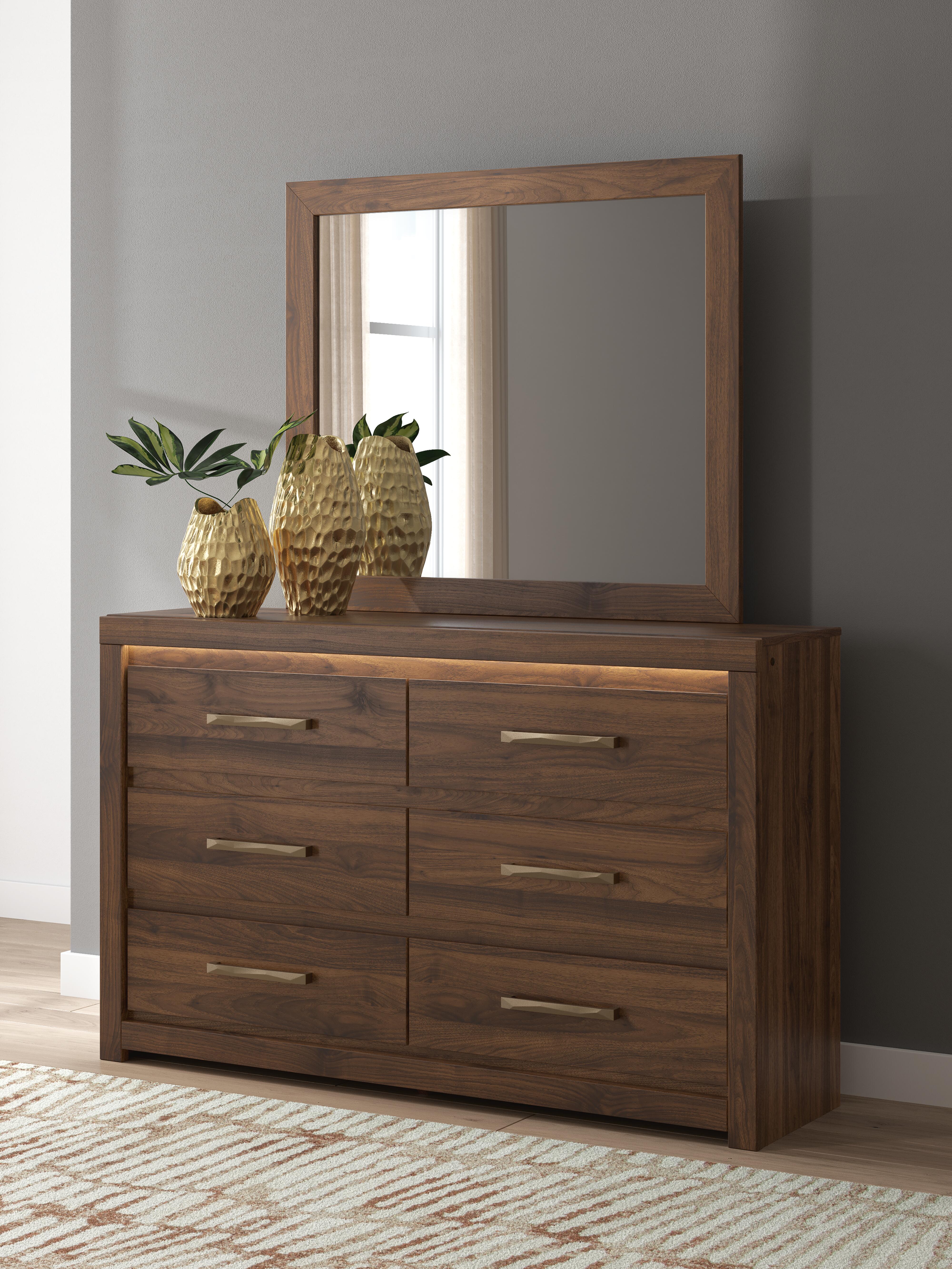 Best Deals Furniture - Ashley Furniture - Janfyn Dresser and Mirror - Dresser and Mirror - PCB1010B1