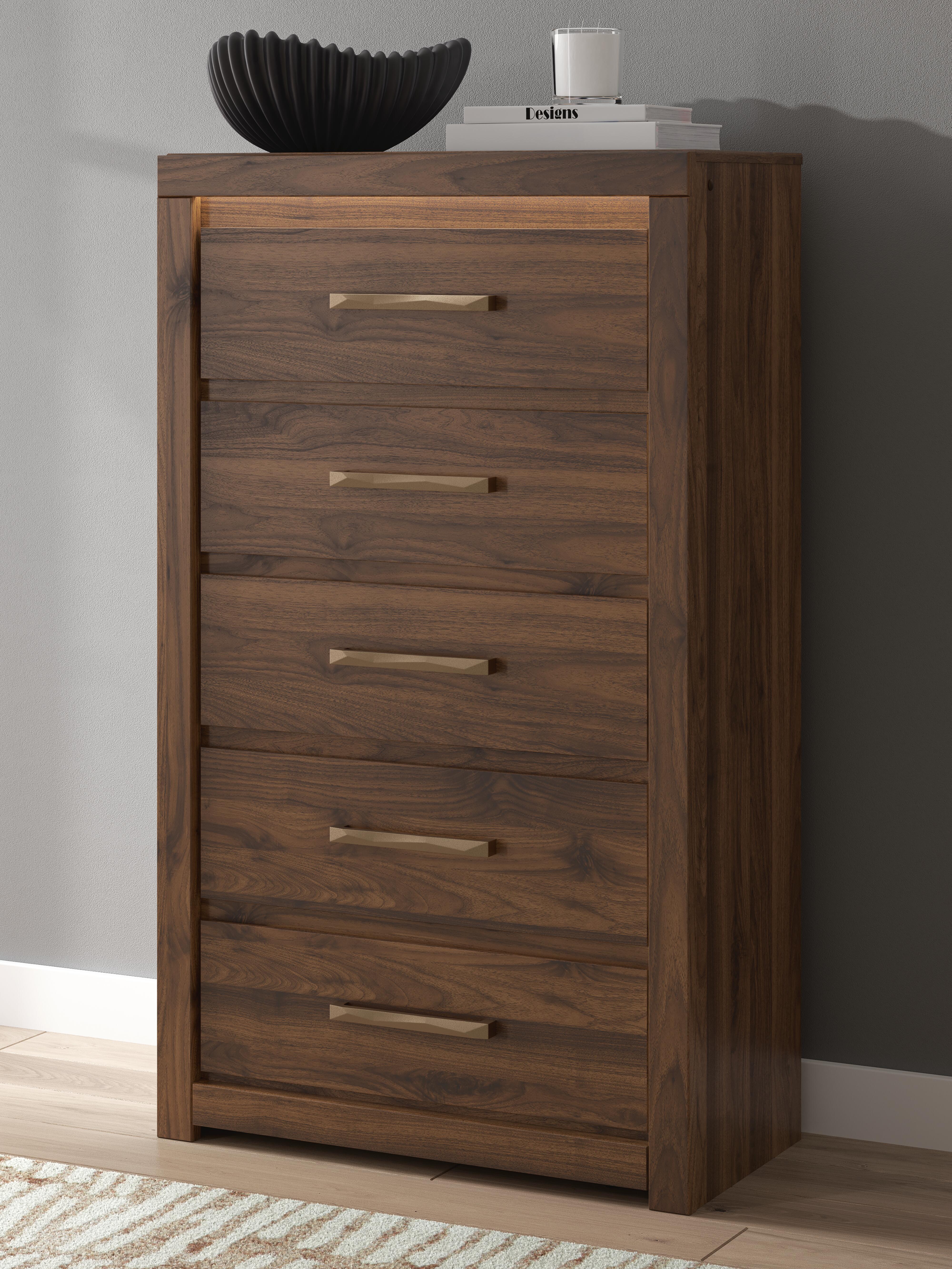 Best Deals Furniture - Ashley Furniture - Janfyn Chest of Drawers - Five Drawer Chest - PCB1010-46