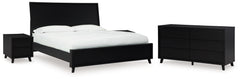 Best Deals Furniture - Ashley Furniture - Danziar King Panel Bed, Dresser and 2 Nightstands - King Panel Bed, Dresser and 2 Nightstands - B1013B14