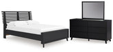 Best Deals Furniture - Ashley Furniture - Danziar Full Slat Panel Platform Bed, Dresser and Mirror - Full Slat Panel Platform Bed, Dresser and Mirror - B1013B24