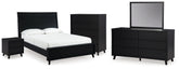 Best Deals Furniture - Ashley Furniture - Danziar Queen Bed, Dresser, Mirror, Chest and Nightstand - Queen Bed, Dresser, Mirror, Chest and Nightstand - B1013B30