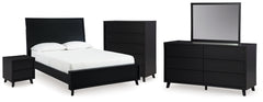 Best Deals Furniture - Ashley Furniture - Danziar Queen Bed, Dresser, Mirror, Chest and Nightstand - Queen Bed, Dresser, Mirror, Chest and Nightstand - B1013B30