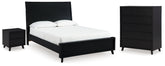 Best Deals Furniture - Ashley Furniture - Danziar Queen Panel Bed, Chest and Nightstand - Queen Panel Bed, Chest and Nightstand - B1013B29