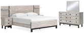 Best Deals Furniture - Ashley Furniture - Vessalli King Panel Bed, Dresser, Mirror and 2 Nightstands - King Panel Bed, Dresser, Mirror and 2 Nightstands - B1036B14