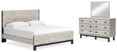 Best Deals Furniture - Ashley Furniture - Vessalli King Panel Bed, Dresser and Mirror - King Panel Bed, Dresser and Mirror - B1036B12