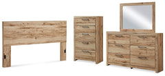 Best Deals Furniture - Ashley Furniture - Hyanna King Panel Headboard, Dresser, Mirror and Chest - King Panel Headboard, Dresser, Mirror and Chest - B1050B58
