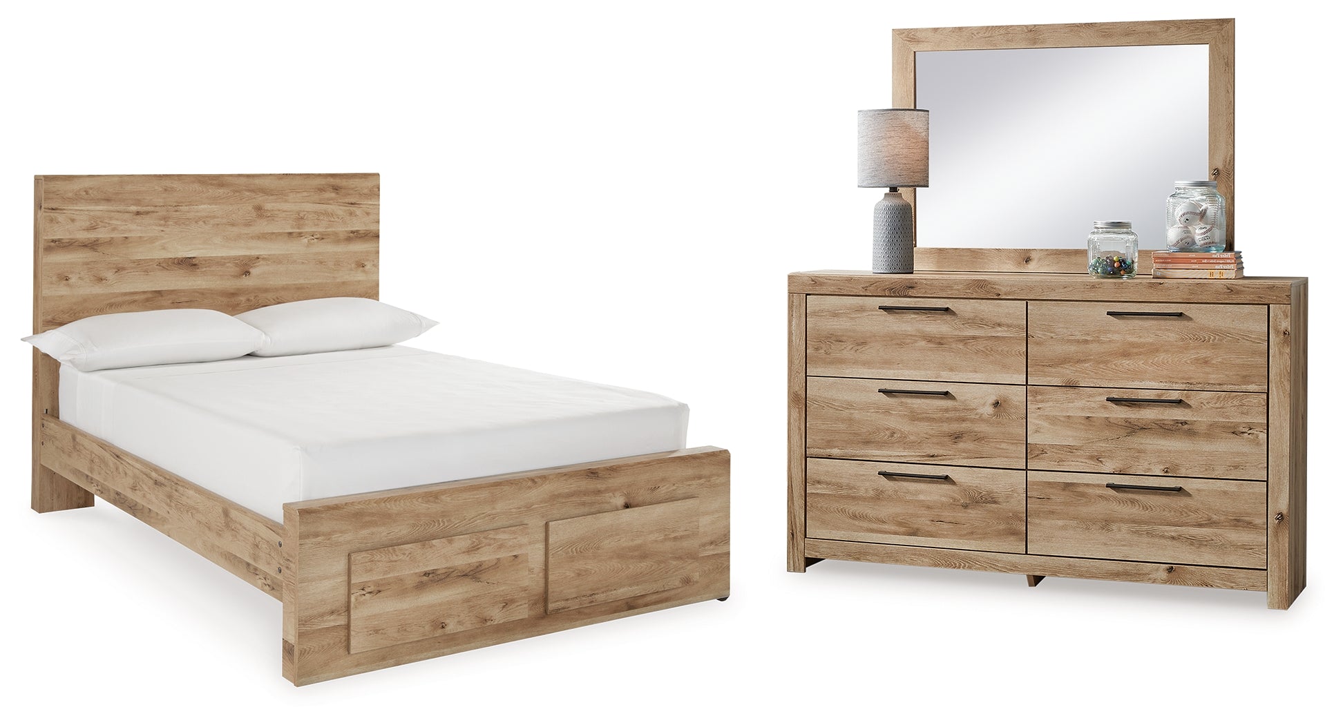 Best Deals Furniture - Ashley Furniture - Hyanna Full Panel Storage Bed, Dresser and Mirror - Full Panel Storage Bed, Dresser and Mirror - B1050B39