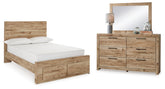 Best Deals Furniture - Ashley Furniture - Hyanna Full Panel Storage Bed, Dresser and Mirror - Full Panel Storage Bed, Dresser and Mirror - B1050B39