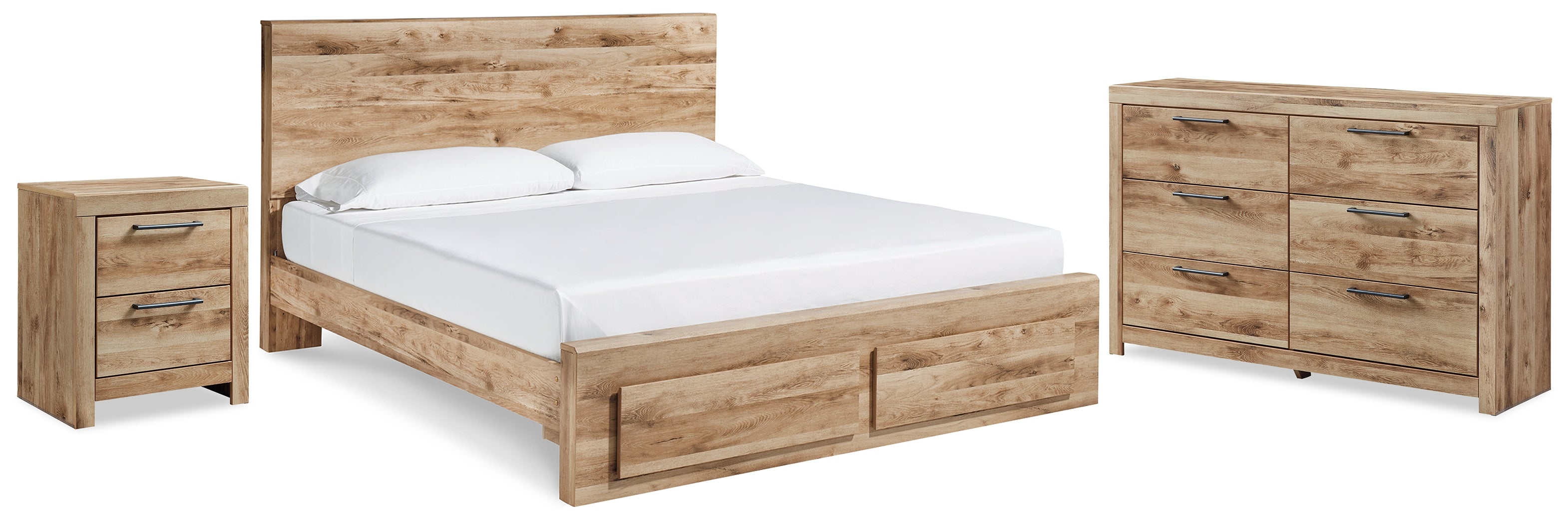 Best Deals Furniture - Ashley Furniture - Hyanna Queen Panel Storage Bed, Dresser and Nightstand - Queen Panel Storage Bed, Dresser and Nightstand - B1050B60