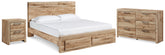 Best Deals Furniture - Ashley Furniture - Hyanna Queen Panel Storage Bed, Dresser and Nightstand - Queen Panel Storage Bed, Dresser and Nightstand - B1050B60