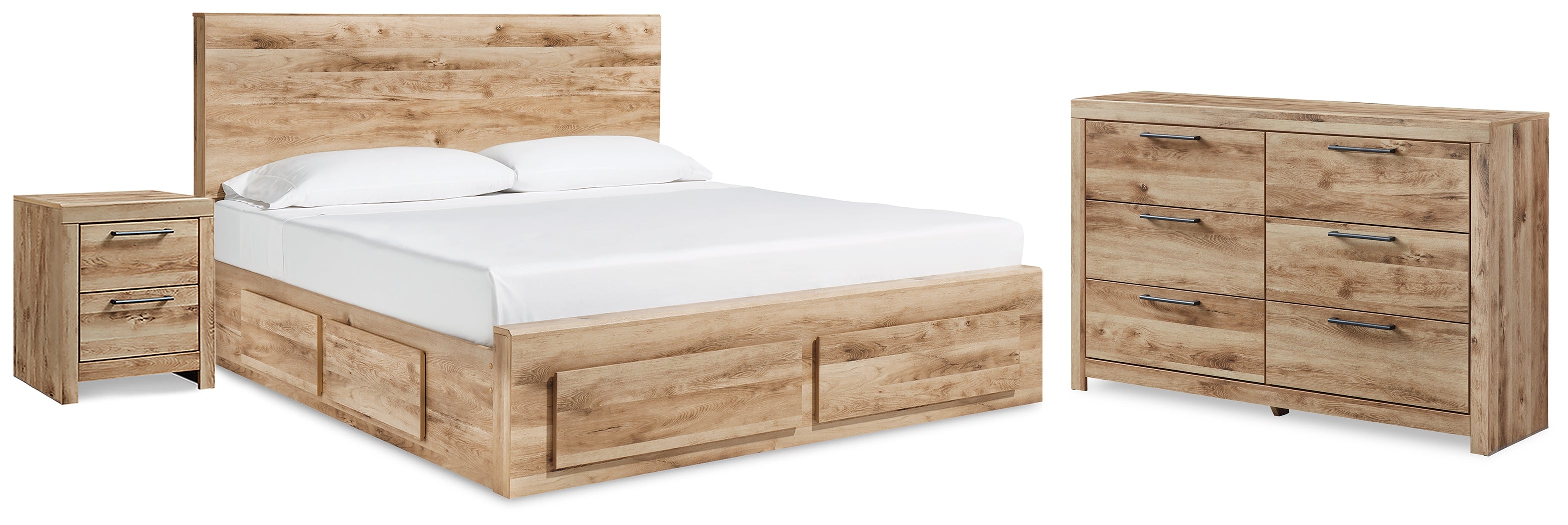 Best Deals Furniture - Ashley Furniture - Hyanna Queen Storage Bed, Dresser and Nightstand - Queen Storage Bed, Dresser and Nightstand - B1050B49