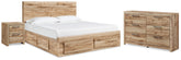 Best Deals Furniture - Ashley Furniture - Hyanna Queen Storage Bed, Dresser and Nightstand - Queen Storage Bed, Dresser and Nightstand - B1050B49