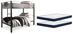 Best Deals Furniture - Ashley Furniture - Dinsmore Twin over Twin Bunk Bed and 2 Mattresses - Twin over Twin Bunk Bed and 2 Mattresses - B106B9