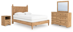 Best Deals Furniture - Ashley Furniture - Aleaport Queen Panel Bed, Dresser, Mirror and Nightstand - Queen Panel Bed, Dresser, Mirror and Nightstand - PCB1075B9