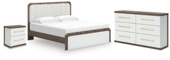 Best Deals Furniture - Ashley Furniture - Kendanport King Upholstered Bed, Dresser and Nightstand - King Upholstered Bed, Dresser and Nightstand - PCB1108B11
