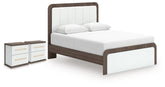 Best Deals Furniture - Ashley Furniture - Kendanport Queen Upholstered Bed and 2 Nightstands - Queen Upholstered Bed and 2 Nightstands - PCB1108B13