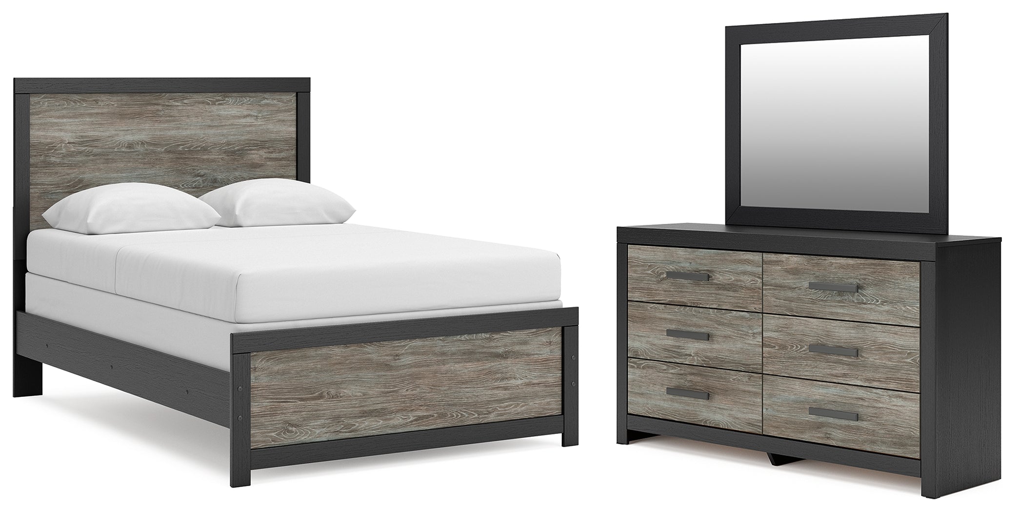 Best Deals Furniture - Ashley Furniture - Broachmyn Full Panel Bed, Dresser and Mirror - Full Panel Bed, Dresser and Mirror - PCB1118B11