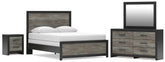 Best Deals Furniture - Ashley Furniture - Broachmyn Queen Panel Bed, Dresser, Mirror and Nightstand - Queen Panel Bed, Dresser, Mirror and Nightstand - PCB1118B27