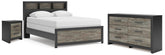 Best Deals Furniture - Ashley Furniture - Broachmyn Queen Bookcase Panel Bed, Dresser and Nightstand - Queen Bookcase Panel Bed, Dresser and Nightstand - PCB1118B20