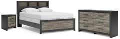 Best Deals Furniture - Ashley Furniture - Broachmyn Queen Bookcase Panel Bed, Dresser and Nightstand - Queen Bookcase Panel Bed, Dresser and Nightstand - PCB1118B20