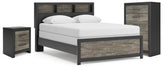 Best Deals Furniture - Ashley Furniture - Broachmyn Queen Bookcase Bed, Chest and Nightstand - Queen Bookcase Bed, Chest and Nightstand - PCB1118B26