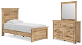 Best Deals Furniture - Ashley Furniture - Makidern Twin Panel Bed, Dresser and Mirror - Twin Panel Bed, Dresser and Mirror - PCB1170B20