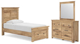 Best Deals Furniture - Ashley Furniture - Makidern Twin Panel Storage Bed, Dresser and Mirror - Twin Panel Storage Bed, Dresser and Mirror - PCB1170B24