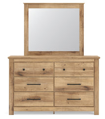 Makidern Full Panel Bed, Dresser and Mirror