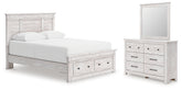 Best Deals Furniture - Ashley Furniture - Makidern Queen Panel Storage Bed, Dresser and Mirror - Queen Panel Storage Bed, Dresser and Mirror - PCB1171B5