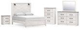 Best Deals Furniture - Ashley Furniture - Gerridan Queen Panel Bed, Dresser, Mirror, Chest and Nightstand - Queen Panel Bed, Dresser, Mirror, Chest and Nightstand - B1190B37