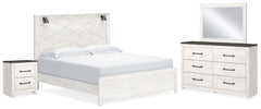 Best Deals Furniture - Ashley Furniture - Gerridan King Panel Bed, Dresser, Mirror and Nightstand - King Panel Bed, Dresser, Mirror and Nightstand - B1190B20