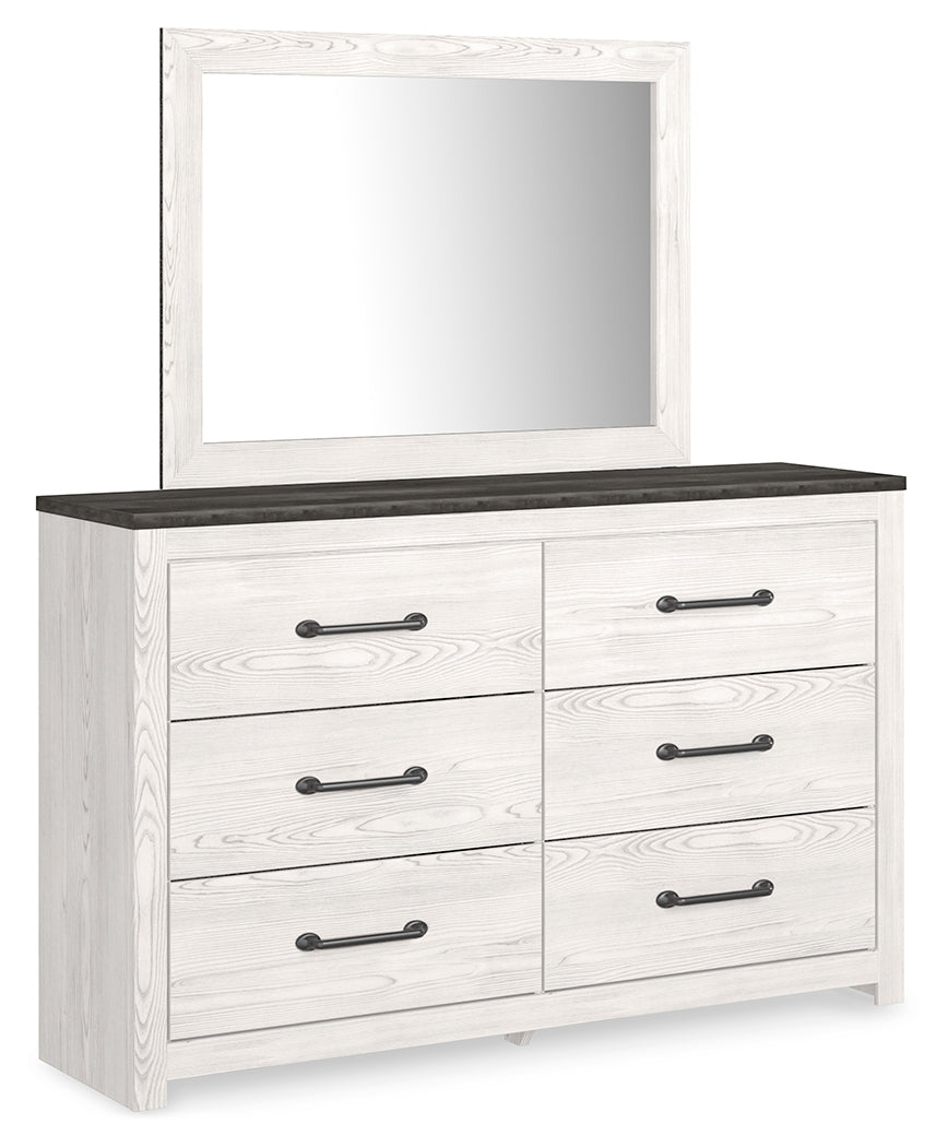 Best Deals Furniture - Ashley Furniture - Gerridan Queen Panel Bed with Dresser and Mirror, Chest and Nightstand - Queen Panel Bed with Dresser, Mirror, Chest and Nightstand / White/Gray - B1190B14