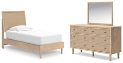 Best Deals Furniture - Ashley Furniture - Cielden Twin Panel Bed, Dresser and Mirror - Twin Panel Bed, Dresser and Mirror - B1199B19