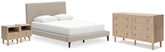 Best Deals Furniture - Ashley Furniture - Cielden Queen Upholstered Bed, Dresser and 2 Nightstands - Queen Upholstered Bed, Dresser and 2 Nightstands - B1199B20