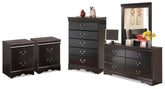 Best Deals Furniture - Ashley Furniture - Huey Vineyard Dresser, Mirror, Chest and 2 Nightstands - Dresser, Mirror, Chest and 2 Nightstands - B128B54