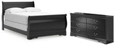 Best Deals Furniture - Ashley Furniture - Huey Vineyard Full Sleigh Bed and Dresser - Full Sleigh Bed and Dresser - B128B51