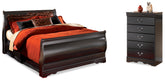 Best Deals Furniture - Ashley Furniture - Huey Vineyard Queen Sleight Bed and Chest - Queen Sleight Bed and Chest - B128B48