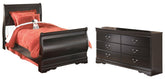 Best Deals Furniture - Ashley Furniture - Huey Vineyard Twin Sleight Bed and Dresser - Twin Sleight Bed and Dresser - B128B43